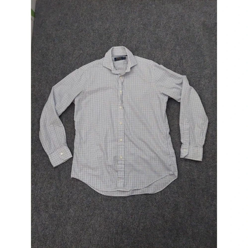 Lot 3 POLO RALPH LAUREN Shirt Mens Medium Yellow Blue Plaid Button Down Pony